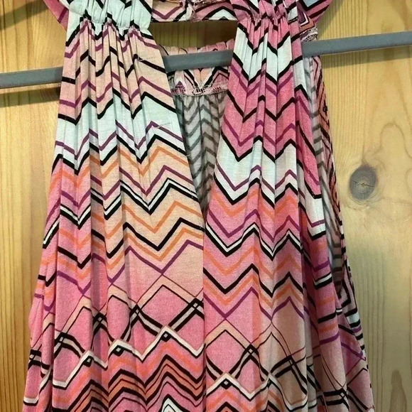 Jennifer Lopez Maxi Dress With Chain Embellishment Size Large - Picture 6 of 6